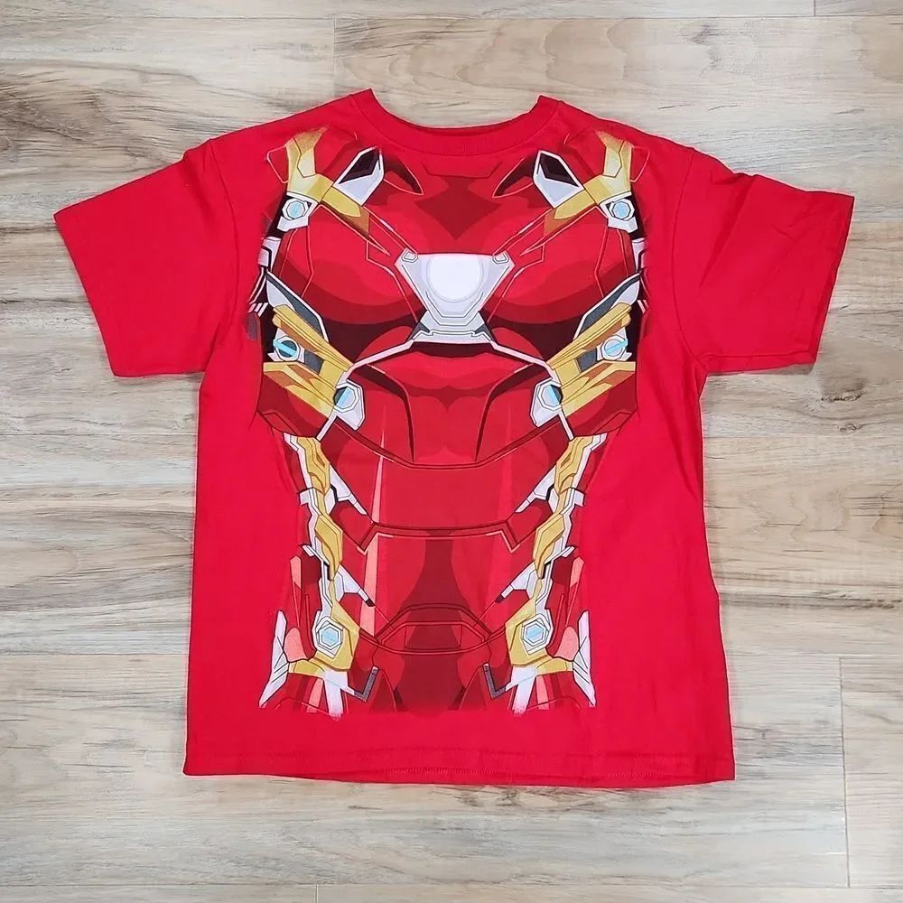 🧡Marvel Civil War Red Iron Man Short Sleeve Tshirt Large